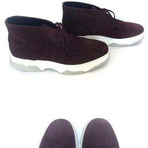 Calvin Klein Size 11.5 Burgundy Suede Chukka Boots